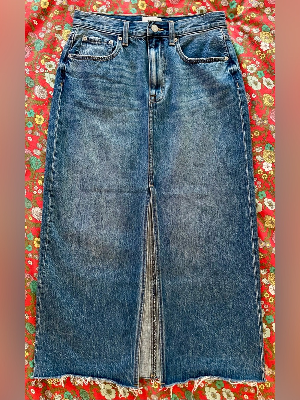 Pistola Alice Denim Midi Skirt
